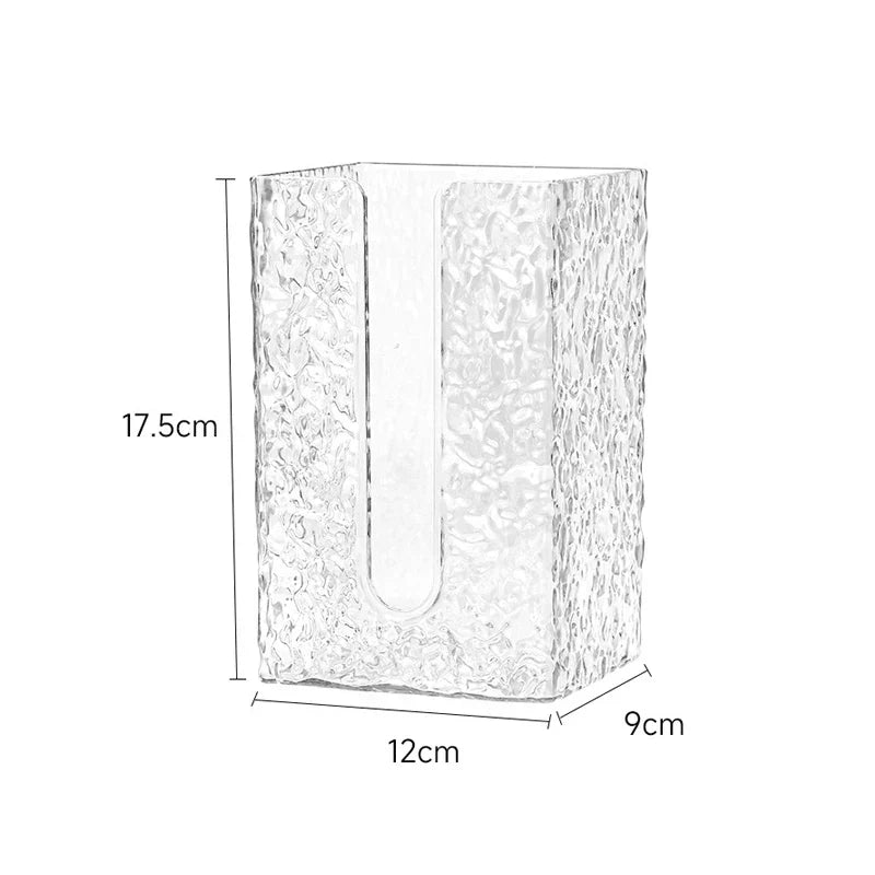 Bathroom Tissue Box Wall - mounted Paper Case Glacier Style Face Wash Towel Storage Container Sanitary Paper Holder Acrylic Boxes - ADFIRE